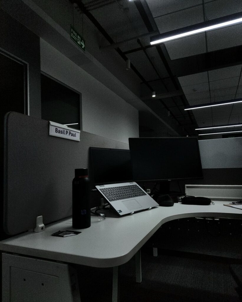 laptop standing creative image